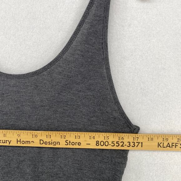 ALO YOGA Tank Top Womens S Sculpt Yoga Ribbed Keyhole Cutout Shell Workout Gray - Picture 7 of 9
